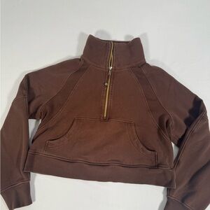 lululemon athletica Brown Cowl Neck Sweater